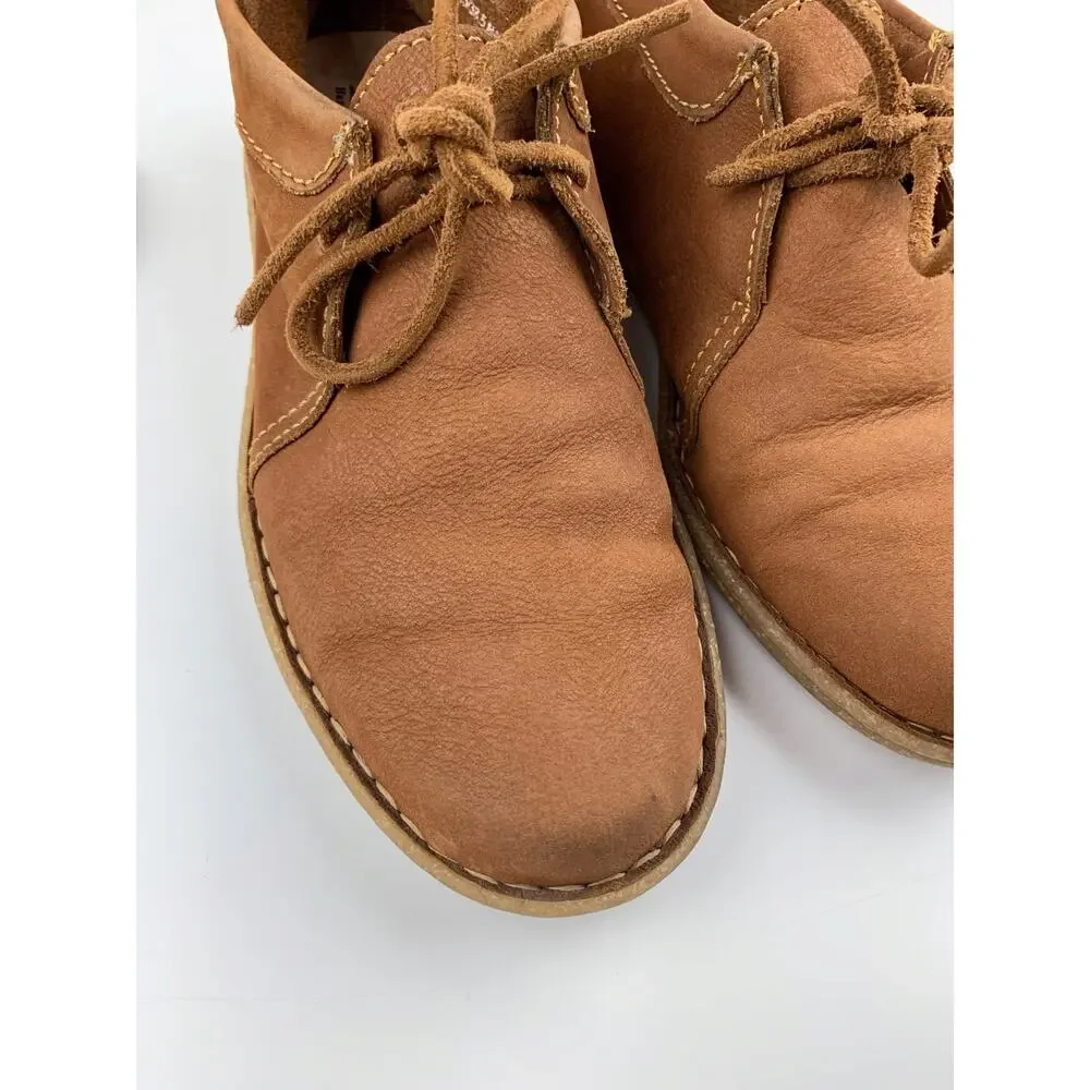 Born Nuala Booties Brown Nubuck Leather Lace Up Boots Shoes Women's 7.5 Boho